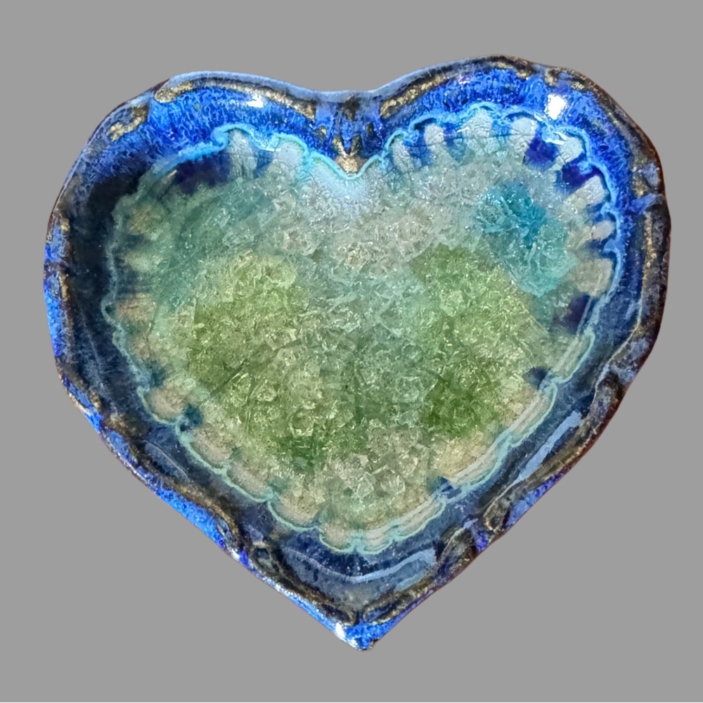 Down to Earth Artisan Pottery Heart Dish